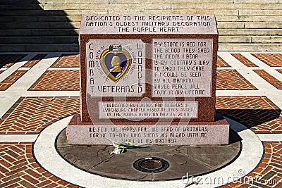 Purple Heart Monument â€“ Lynchburg, Virginia, USA Editorial Stock Photo